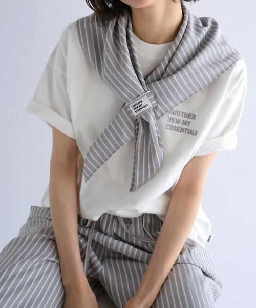 Футболка с короткими рукавами, вышитый логотип ANME, бело-серая
Футболка с короткими рукавами, вышитый логотип ANME, бело-серая