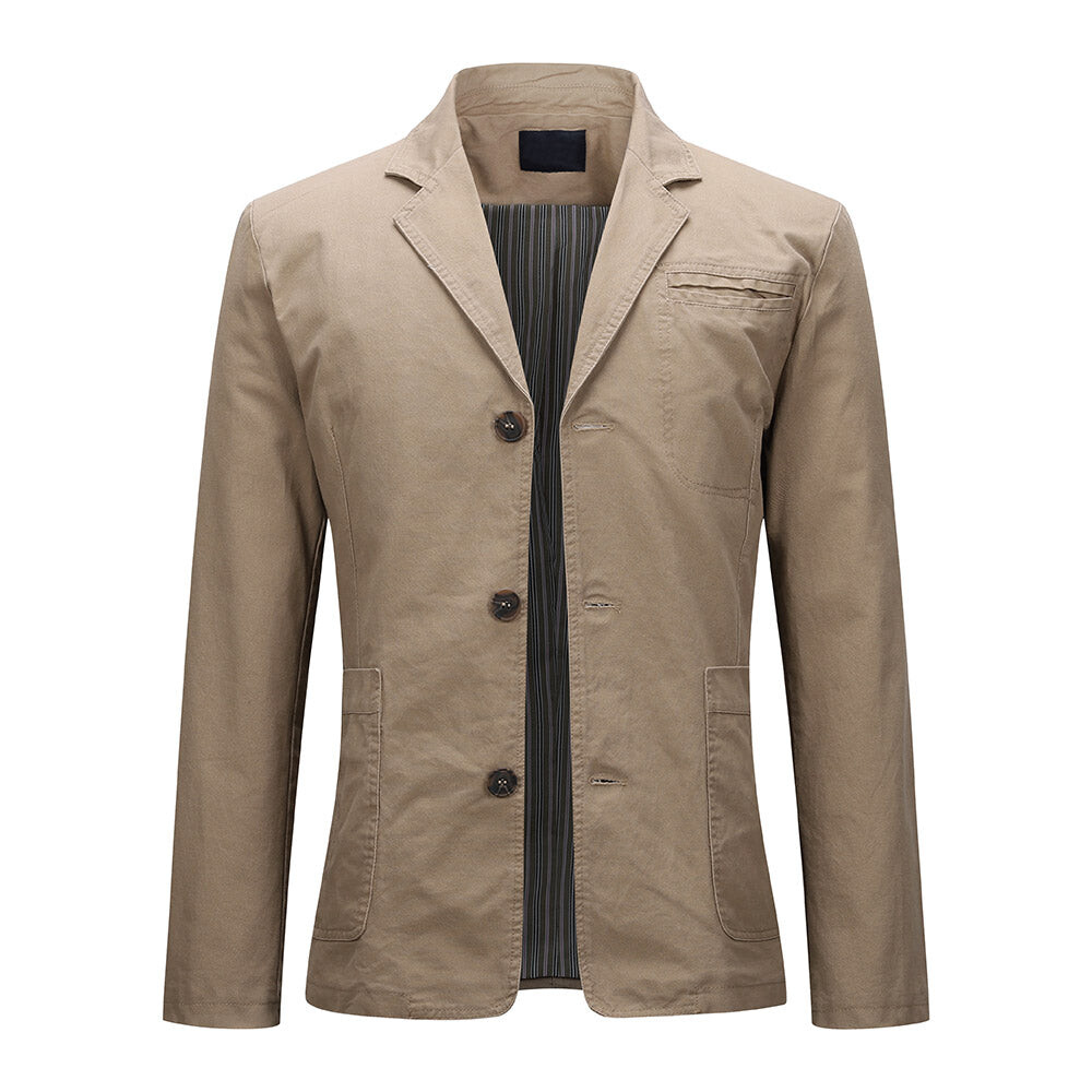 Яркий пиджак с отложным воротником и тремя пуговицами Allthemen, бежевый
Яркий пиджак с отложным воротником и тремя пуговицами Allthemen, бежевый