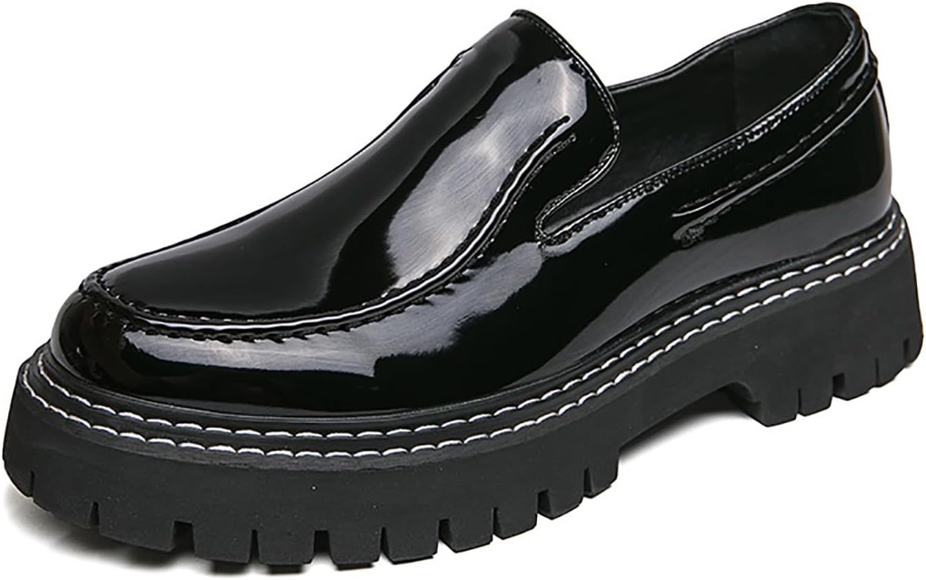 Мужские лаковые лоферы на платформе с круглым носком, удобные, противоскользящая подошва, без шнурков, для бизнеса, официальных мероприятий, вечеринок и работы Loveheynew, черный
Мужские лаковые лоферы на платформе с круглым носком, удобные, противоскользящая подошва, без шнурков, для бизнеса, официальных мероприятий, вечеринок и работы Loveheynew, черный