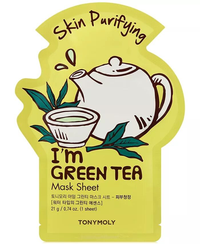 Тканевая маска I'm Green Tea - (Очищение кожи) Tonymoly
Тканевая маска I'm Green Tea - (Очищение кожи) Tonymoly