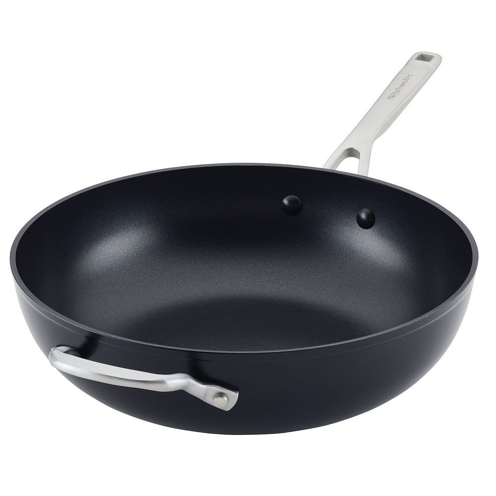KitchenAid 12,25 дюйма из твердоанодированной керамической индукционной сковороды с антипригарным покрытием и вспомогательной ручкой, черный
KitchenAid 12,25 дюйма из твердоанодированной керамической индукционной сковороды с антипригарным покрытием и вспомогательной ручкой, черный