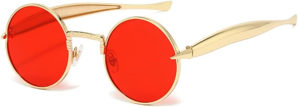 Ретро маленькие круглые металлические мужские солнцезащитные очки, модные прозрачные линзы цвета океана, защита от УФ-излучения UV400, женские трендовые очки в стиле панк TVTBBVV, Golden Red
Ретро маленькие круглые металлические мужские солнцезащитные очки, модные прозрачные линзы цвета океана, защита от УФ-излучения UV400, женские трендовые очки в стиле панк TVTBBVV, Golden Red