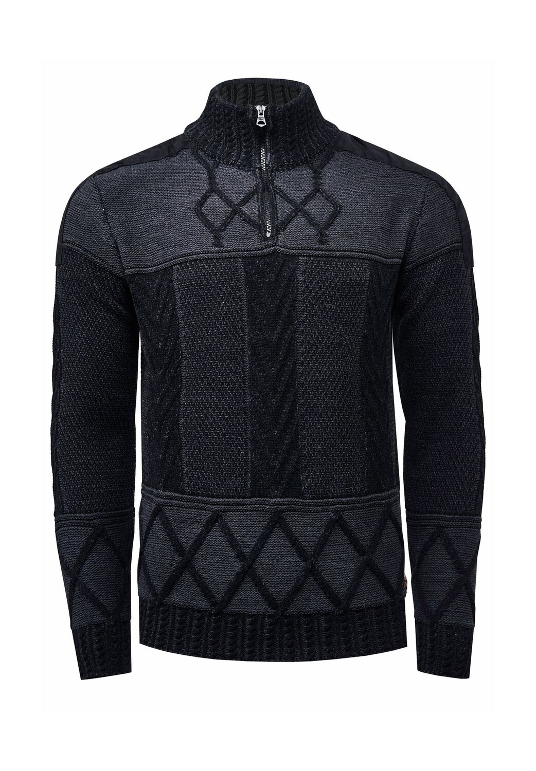 Пуловер с воротником стойкой и молнией RUSTY NEAL, черный
Пуловер с воротником стойкой и молнией RUSTY NEAL, черный