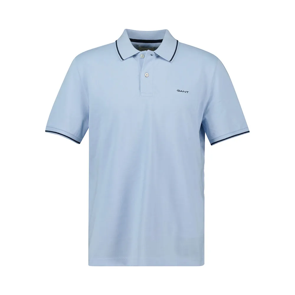 Поло с коротким рукавом Gant Tipped Piqué, синий 
Поло с коротким рукавом Gant Tipped Piqué, синий