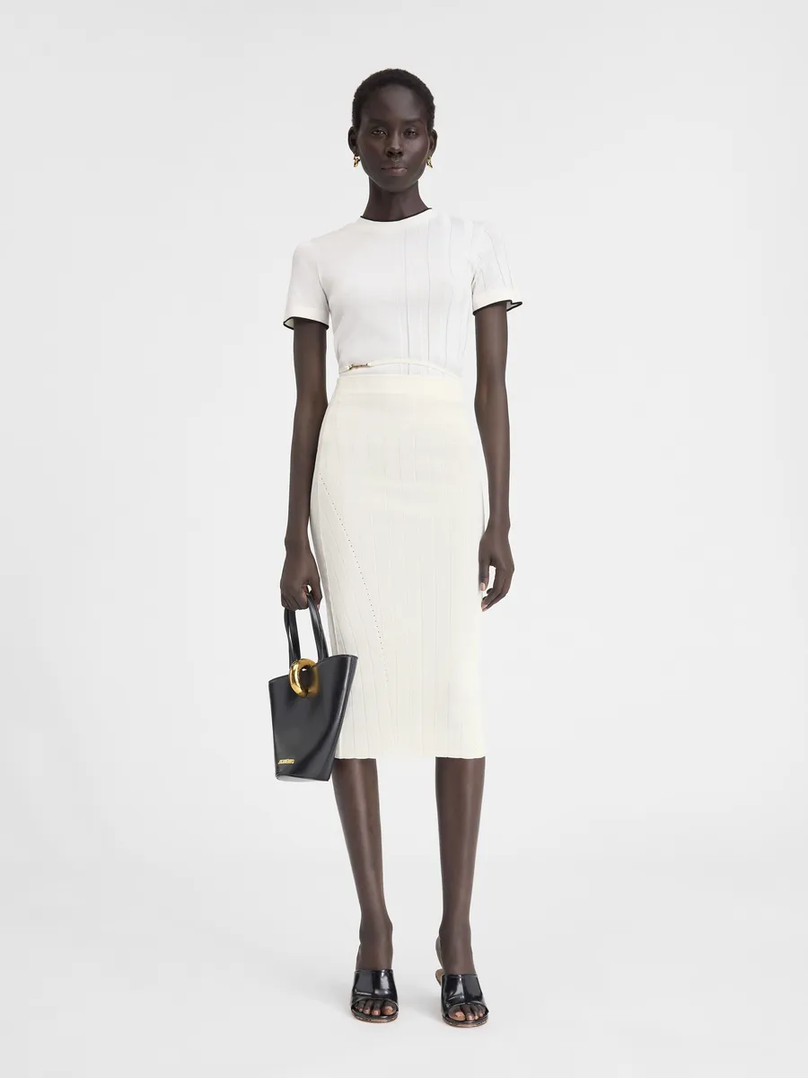 Трикотажная юбка миди Юпитер Пралу Jacquemus, белый
Трикотажная юбка миди Юпитер Пралу Jacquemus, белый