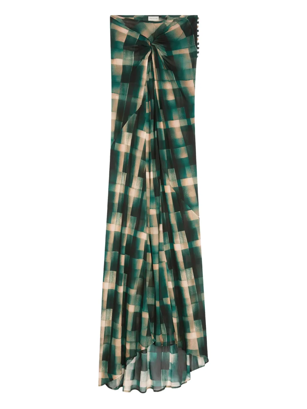 Юбка в клетку с драпировкой DRIES VAN NOTEN, зеленый
Юбка в клетку с драпировкой DRIES VAN NOTEN, зеленый