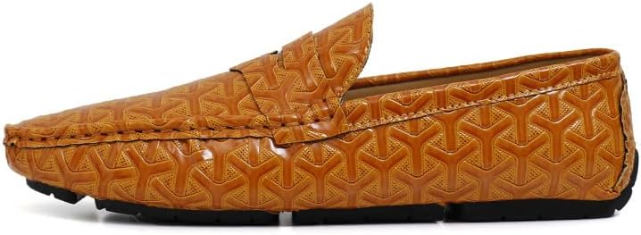 Мужские классические пенни-лоферы Santimon с геометрическим узором, слипоны-мокасины, повседневные плоские туфли, Tan
Мужские классические пенни-лоферы Santimon с геометрическим узором, слипоны-мокасины, повседневные плоские туфли, Tan