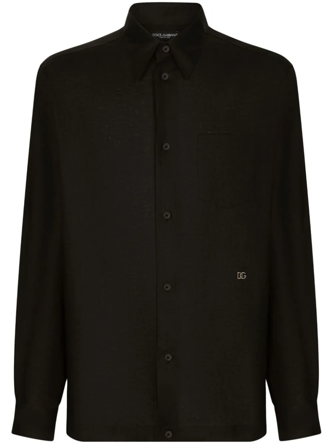 Льняная рубашка с логотипом Dolce & Gabbana, черный
Льняная рубашка с логотипом Dolce & Gabbana, черный