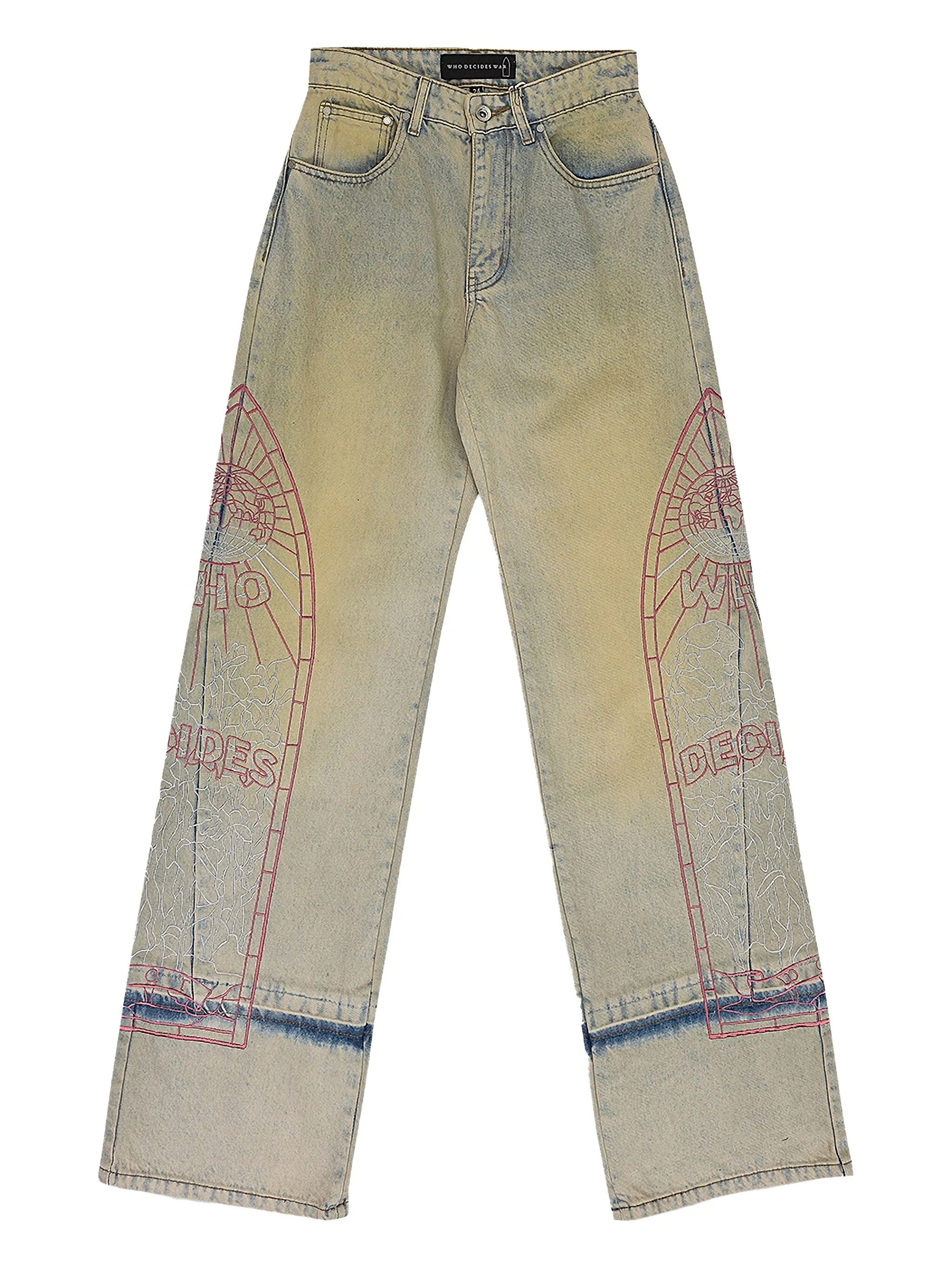 Джинсы с графичным принтом Who Decides War, синий
Джинсы с графичным принтом Who Decides War, синий