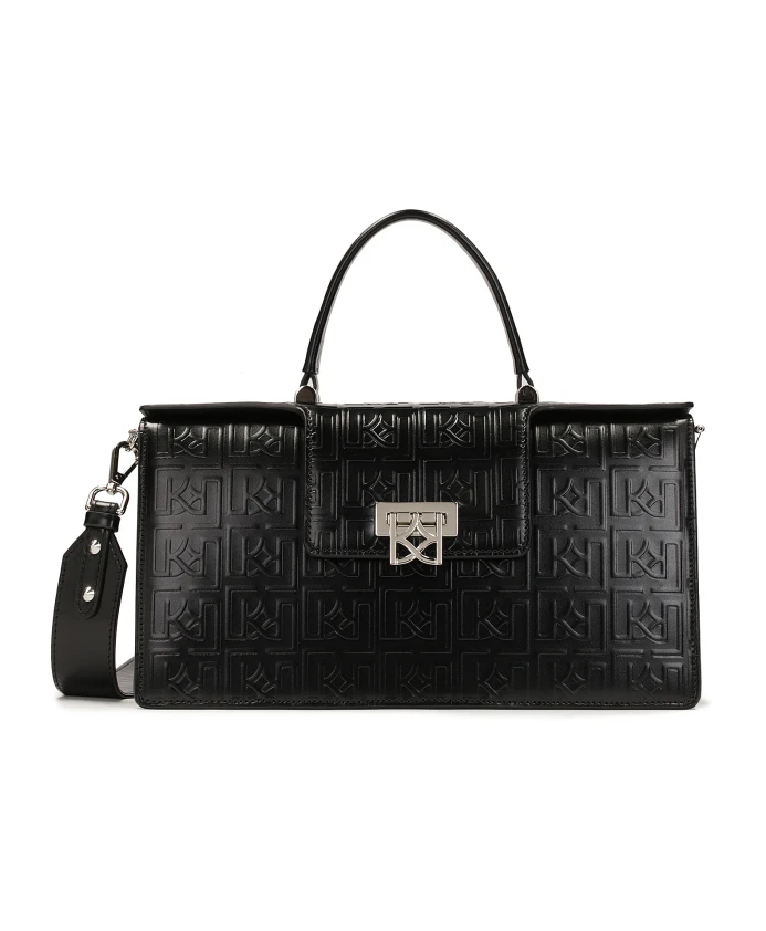 Кожаная сумка чемодан с ручкой и ремешком Kazar, черный
Кожаная сумка чемодан с ручкой и ремешком Kazar, черный