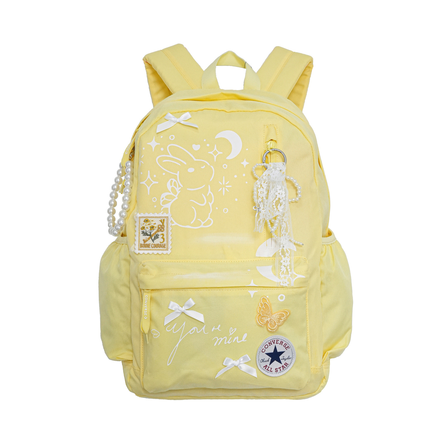 Converse Полиэстеровый рюкзак среднего размера для женщин в светло-желтом цвете с принтом лунной сказки и следов фей, Moonlit Night Fairy Tale+Black Box
Converse Полиэстеровый рюкзак среднего размера для женщин в светло-желтом цвете с принтом лунной сказки и следов фей, Moonlit Night Fairy Tale+Black Box