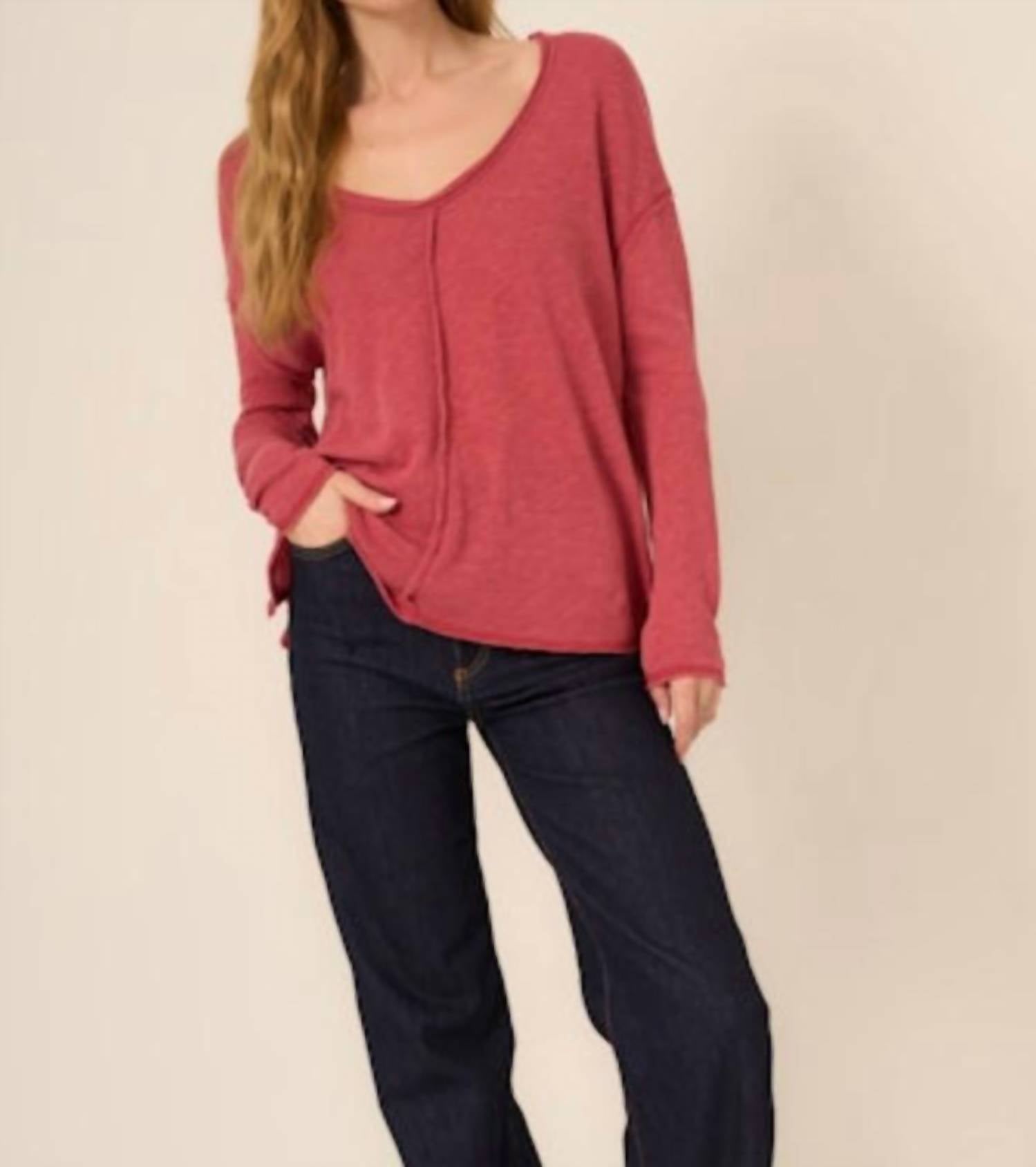 Футболка с длинным рукавом Get Up And Go в бледно-бордовом цвете PROJECT SOCIAL T 
Футболка с длинным рукавом Get Up And Go в бледно-бордовом цвете PROJECT SOCIAL T