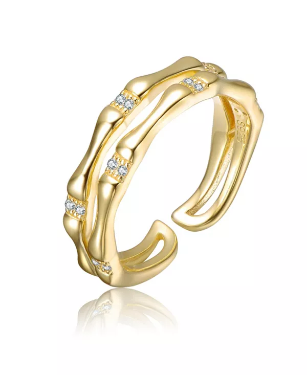 Кольцо с волнистым открытым кольцом, покрытое 14-каратным золотом и прозрачным кубическим цирконием Rachel Glauber, gold
Кольцо с волнистым открытым кольцом, покрытое 14-каратным золотом и прозрачным кубическим цирконием Rachel Glauber, gold
