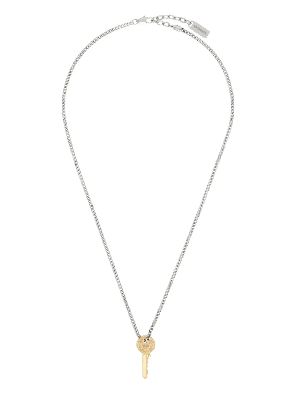 Ожерелье с подвеской-ключом Vetements, серебристый
Ожерелье с подвеской-ключом Vetements, серебристый