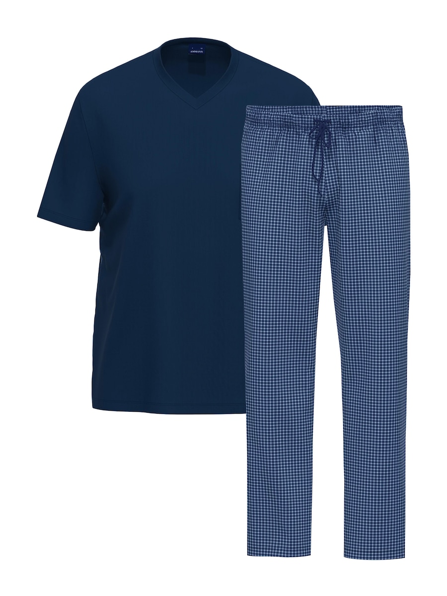 Короткая пижама Ammann Night & Home Cotton, синий
Короткая пижама Ammann Night & Home Cotton, синий