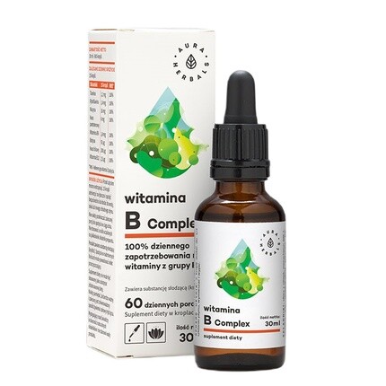 Витамины группы В в каплях, пищевая добавка 30 мл Aura Herbals
Витамины группы В в каплях, пищевая добавка 30 мл Aura Herbals