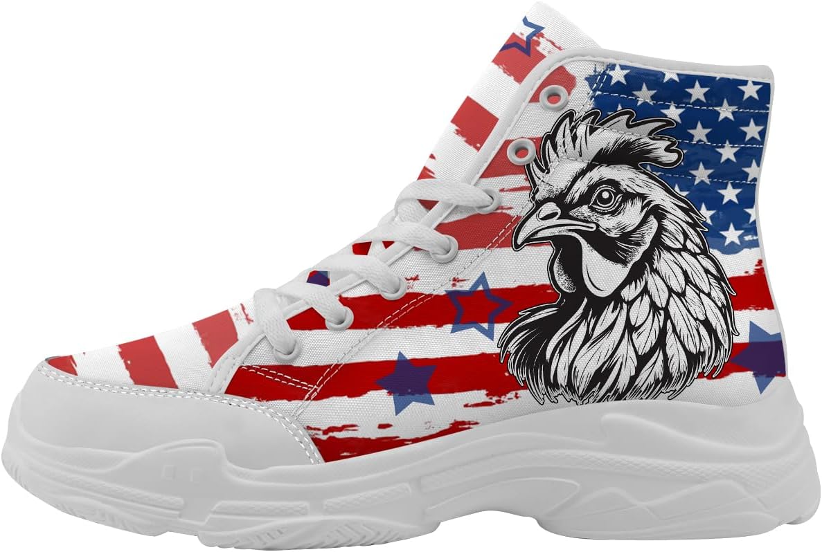 Высокие кеды с американским флагом красного, белого и синего цвета для женщин, кроссовки на платформе с шнуровкой, подарки для нее и для него Generic
Высокие кеды с американским флагом красного, белого и синего цвета для женщин, кроссовки на платформе с шнуровкой, подарки для нее и для него Generic