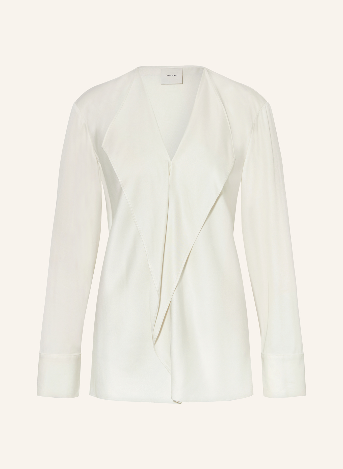 Атласная блузка рубашка Calvin Klein, бежевый
Атласная блузка рубашка Calvin Klein, бежевый