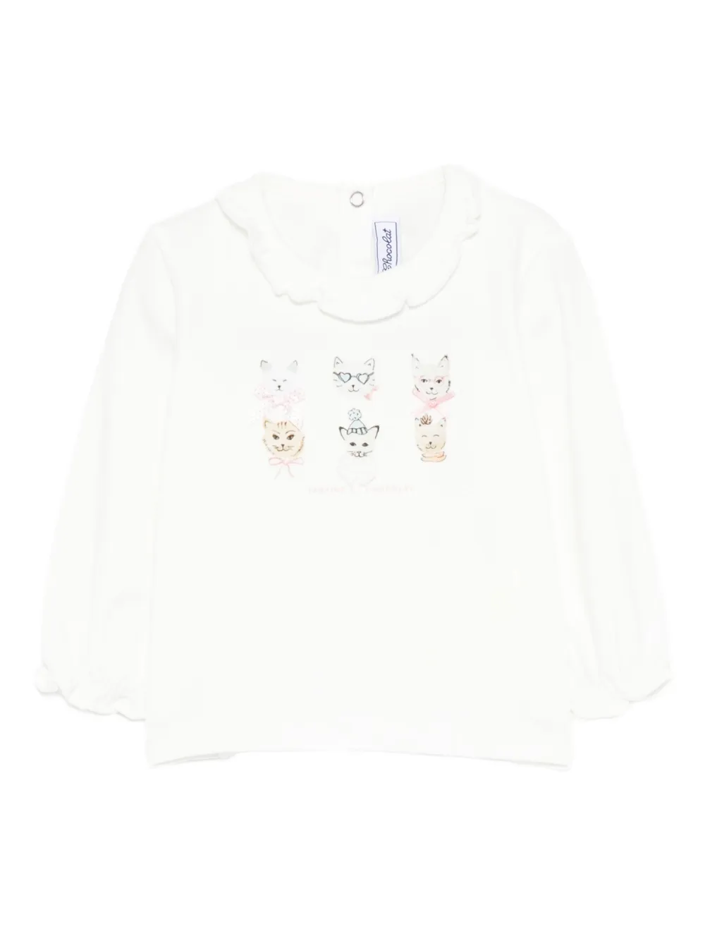 Свитшот с оборками и анималистичным принтом Tartine Et Chocolat, белый
Свитшот с оборками и анималистичным принтом Tartine Et Chocolat, белый