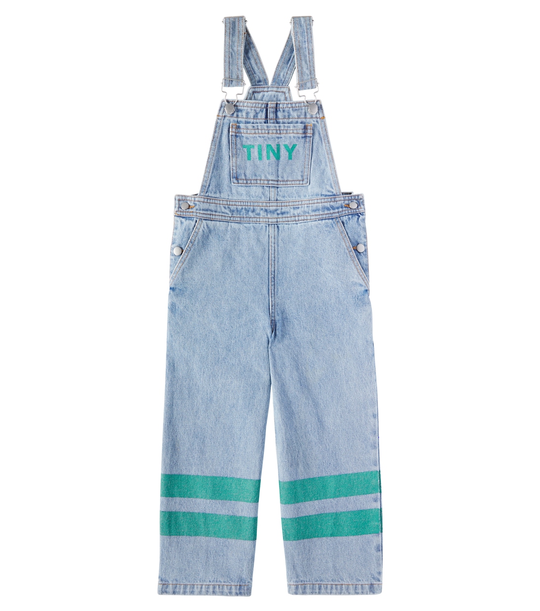 Джинсовый комбинезон с полосками и логотипом Tinycottons, Light Blue Denim
Джинсовый комбинезон с полосками и логотипом Tinycottons, Light Blue Denim