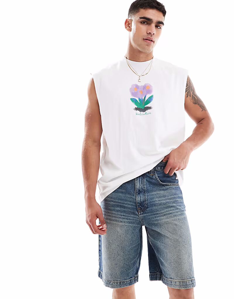 Длинные джинсовые шорты ASOS DESIGN в цвете полувыбеленный синий
Длинные джинсовые шорты ASOS DESIGN в цвете полувыбеленный синий