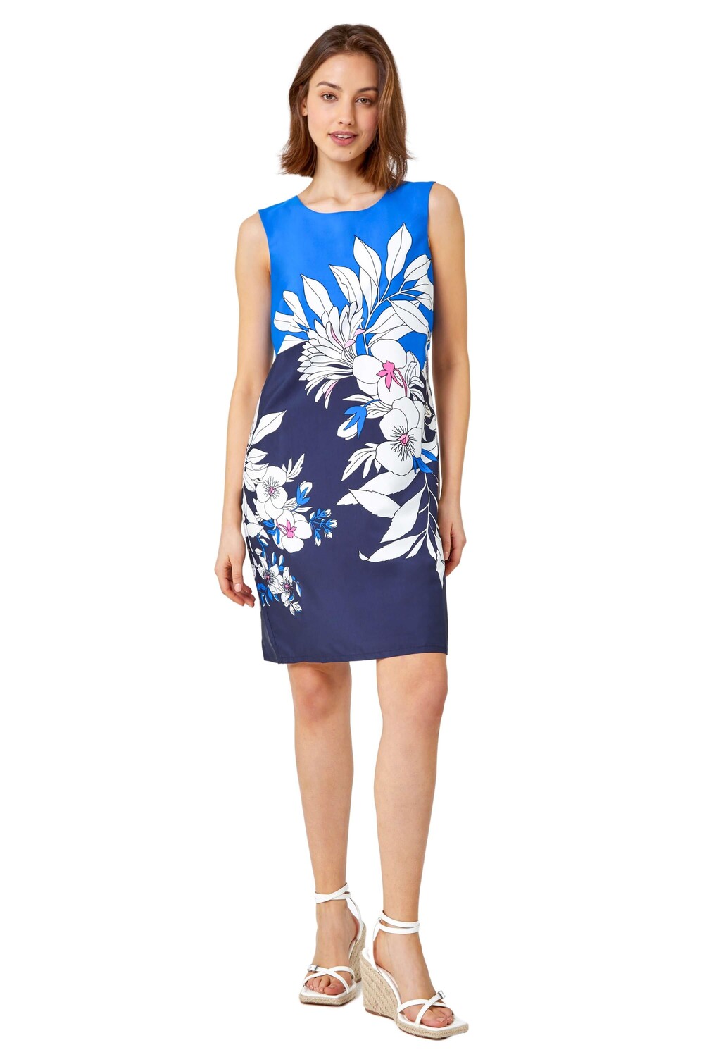 Платье прямого кроя с цветочным принтом и каймой Roman, синий
Платье прямого кроя с цветочным принтом и каймой Roman, синий