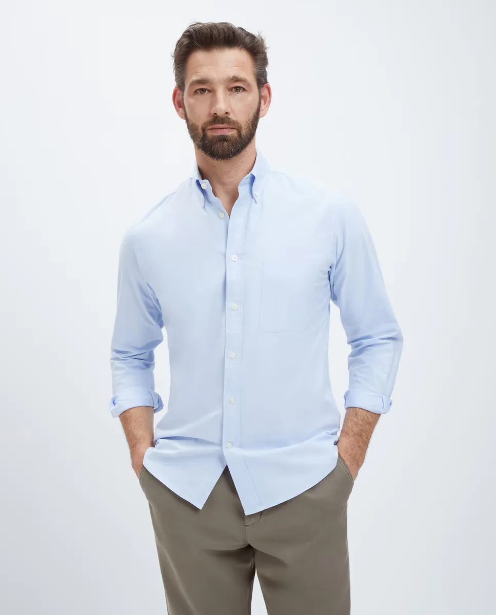 Мужская однотонная спортивная рубашка оксфорд классического кроя Emidio Tucci, светло-голубой
Мужская однотонная спортивная рубашка оксфорд классического кроя Emidio Tucci, светло-голубой