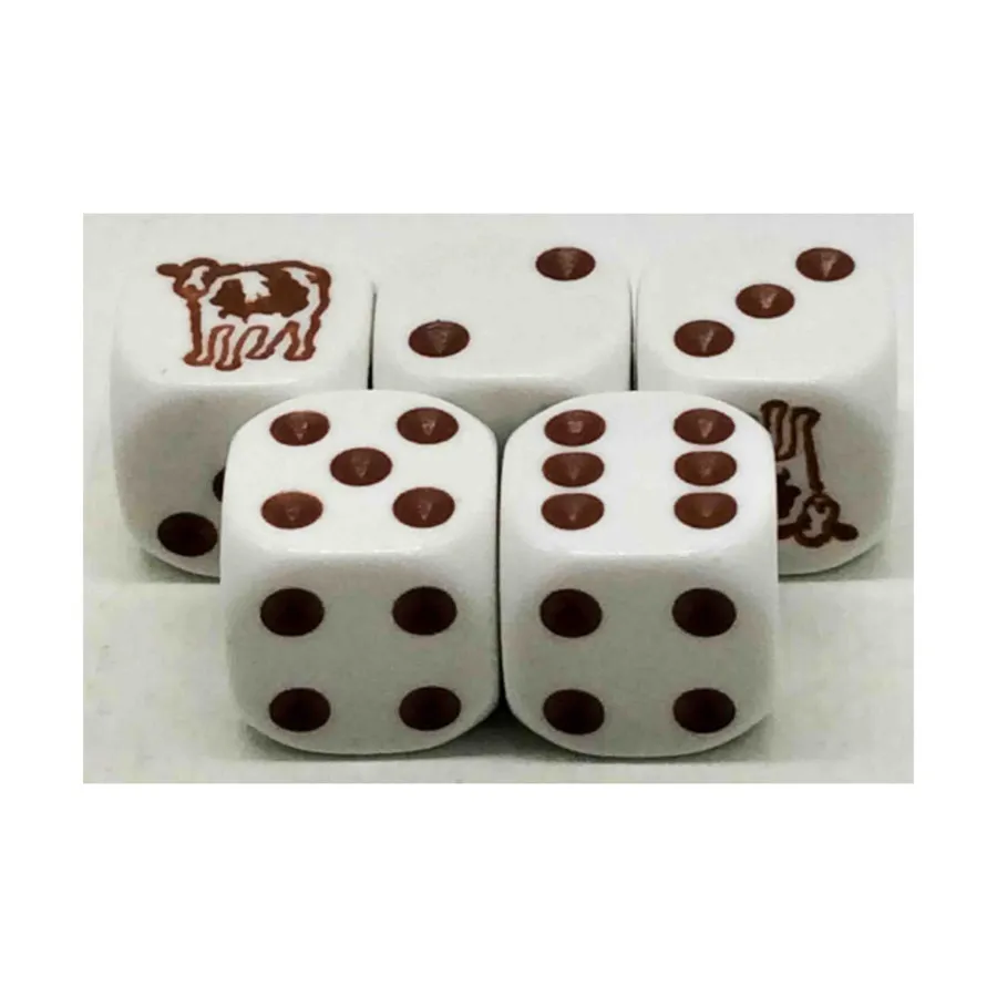 d6 Кубики для коровы, 16 мм — белые с коричневым (5), Dice - Animal
d6 Кубики для коровы, 16 мм — белые с коричневым (5), Dice - Animal