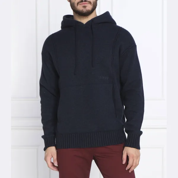 Толстовка-Кушет стандартного кроя из шерсти Boss, синий
Толстовка-Кушет стандартного кроя из шерсти Boss, синий