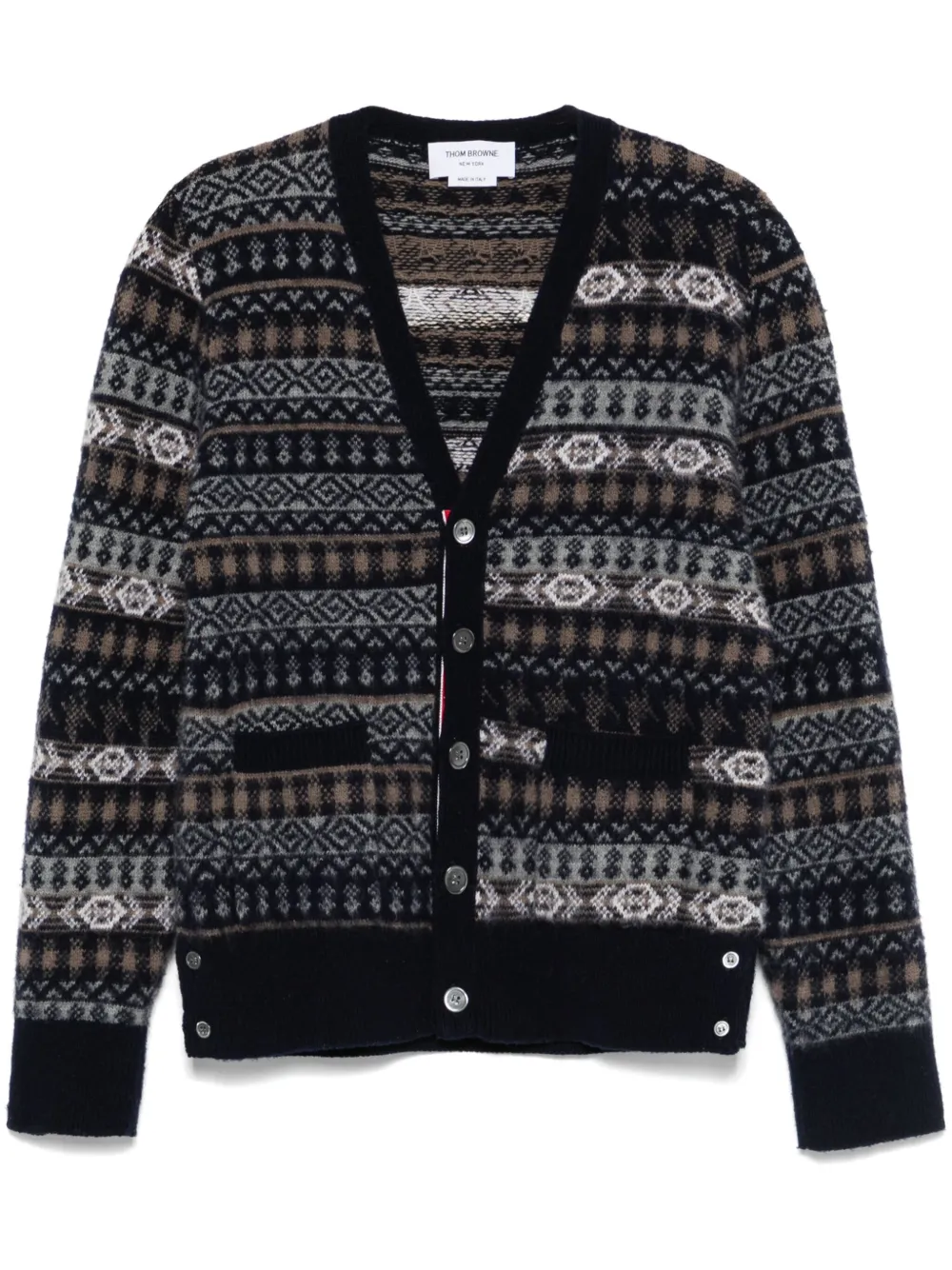 Кардиган с узором THOM BROWNE, синий 
Кардиган с узором THOM BROWNE, синий