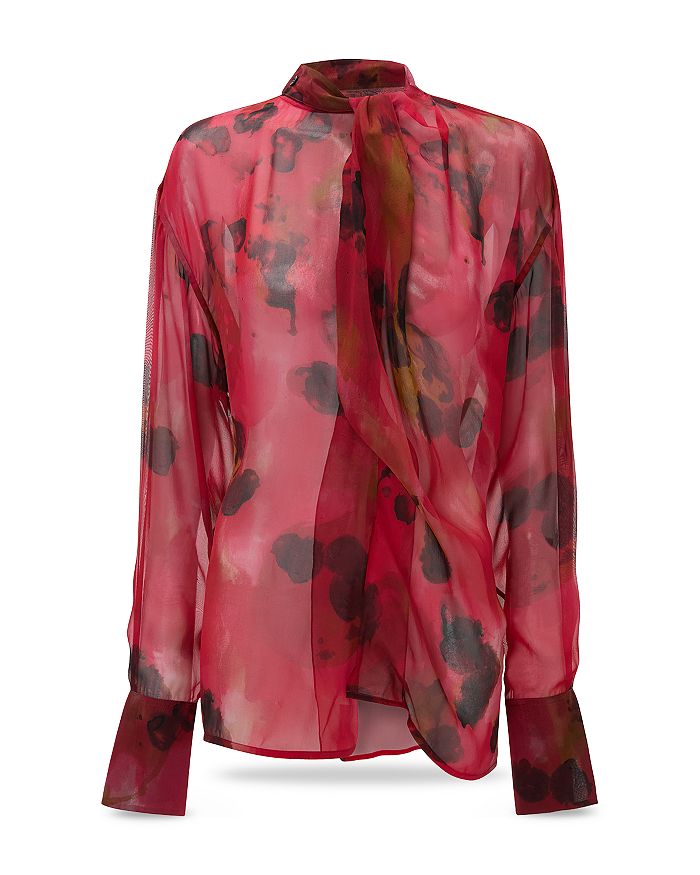 Шелковая блуза с драпировкой Victoria Beckham, розовый
Шелковая блуза с драпировкой Victoria Beckham, розовый