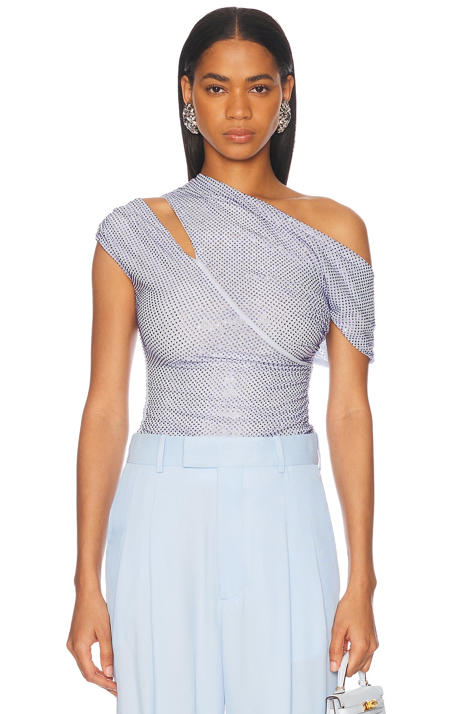 Топ с кристаллами Self-Portrait, Blue
Топ с кристаллами Self-Portrait, Blue