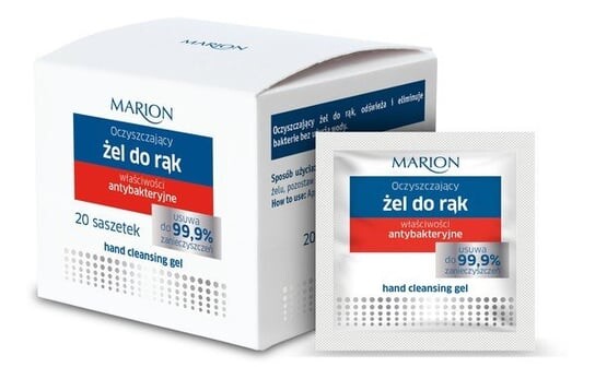 Марион, очищающий гель для рук с антибактериальными свойствами, 1 упаковка, 20 шт., Marion 
Марион, очищающий гель для рук с антибактериальными свойствами, 1 упаковка, 20 шт., Marion