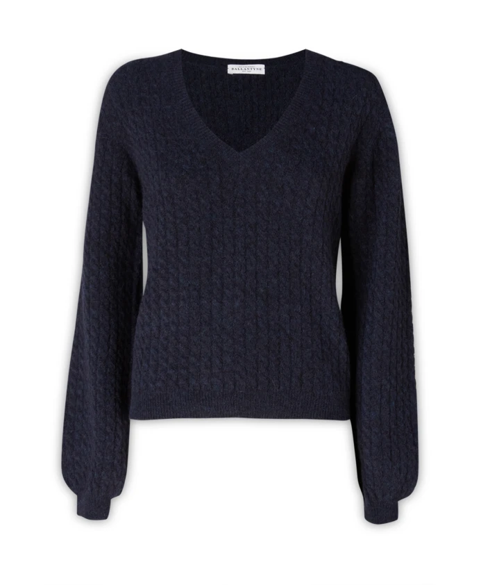 Стильный трикотажный свитер с V-образным вырезом для женщин Ballantyne, синий
Стильный трикотажный свитер с V-образным вырезом для женщин Ballantyne, синий