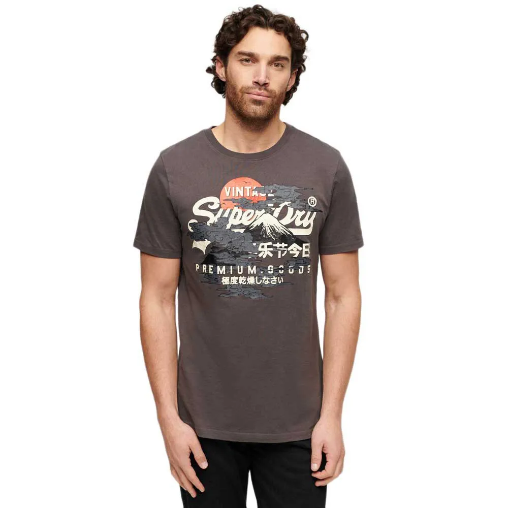 Футболка с коротким рукавом Superdry Tokyo Vl, серый 
Футболка с коротким рукавом Superdry Tokyo Vl, серый