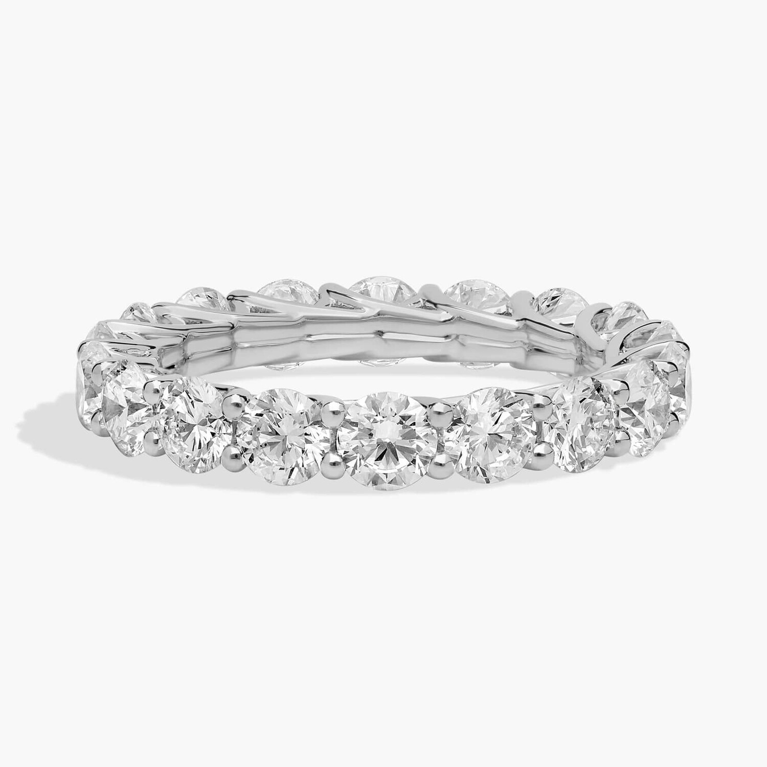 Кольцо Trellis Lab-Grown Diamond Eternity из 14-каратного белого золота (3 карата, двойной цвет - FG / VS2-SI1) Blue Nile 
Кольцо Trellis Lab-Grown Diamond Eternity из 14-каратного белого золота (3 карата, двойной цвет - FG / VS2-SI1) Blue Nile