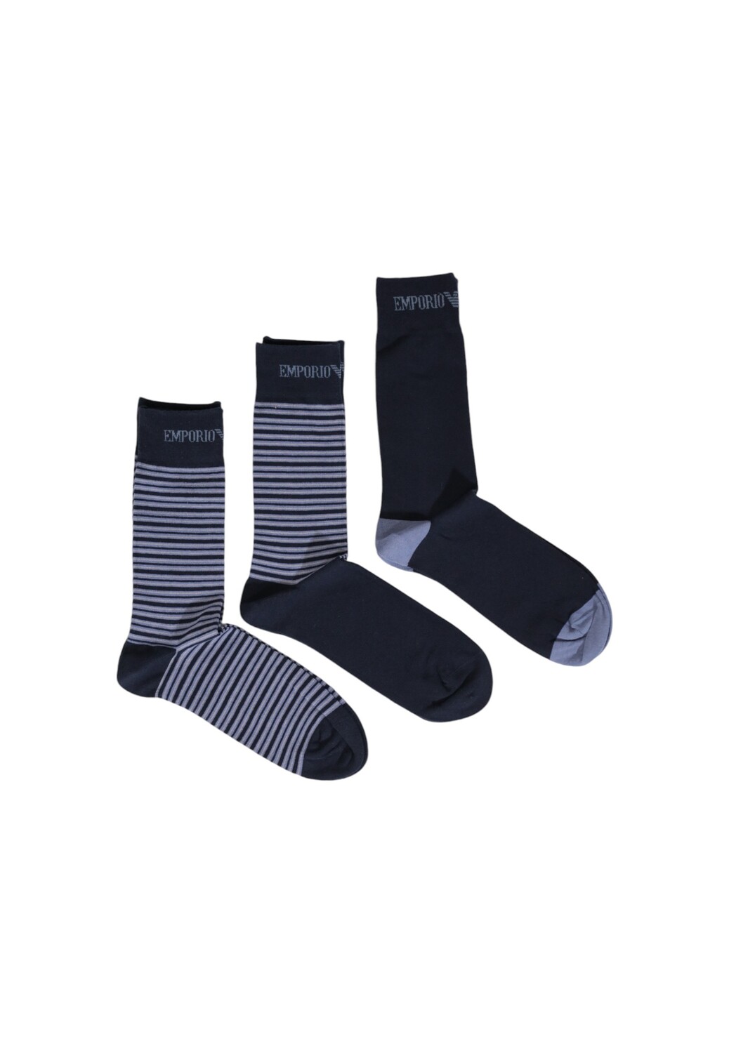 Носки мужские Emporio armani underwear в полоску 3 пары, синий 
Носки мужские Emporio armani underwear в полоску 3 пары, синий