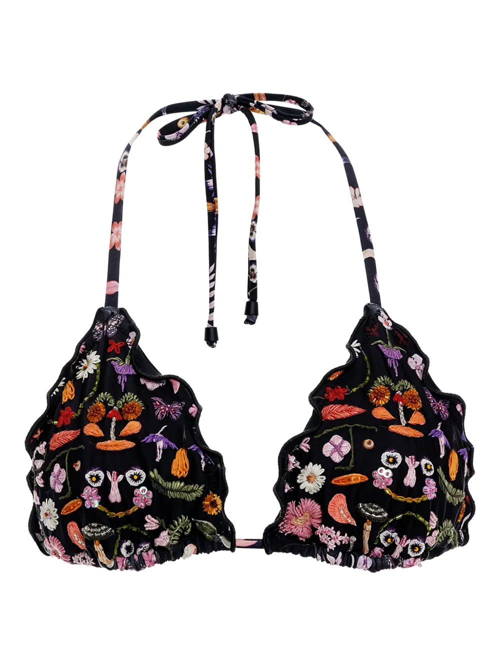 Топ бикини с вышивкой Agua Bendita, черный
Топ бикини с вышивкой Agua Bendita, черный