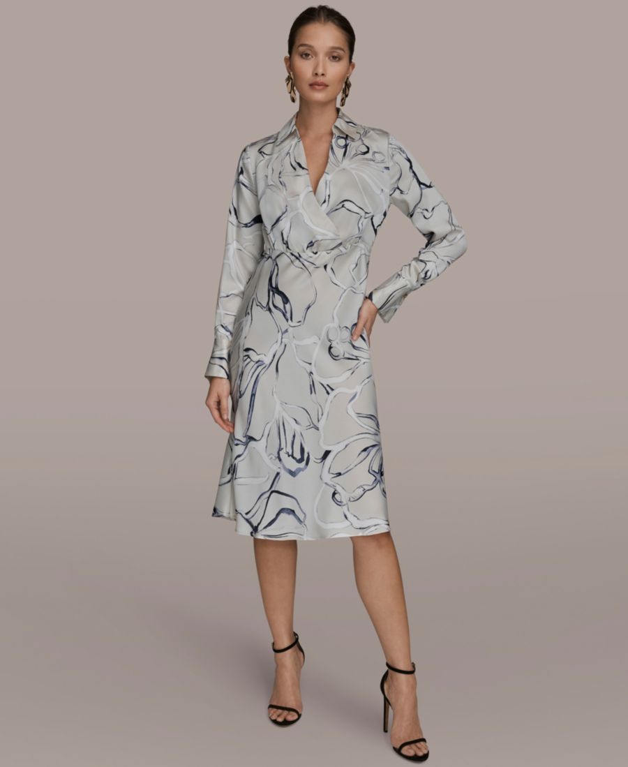 Женское платье А-силуэта с воротником Donna Karan New York, Vellum multi
Женское платье А-силуэта с воротником Donna Karan New York, Vellum multi