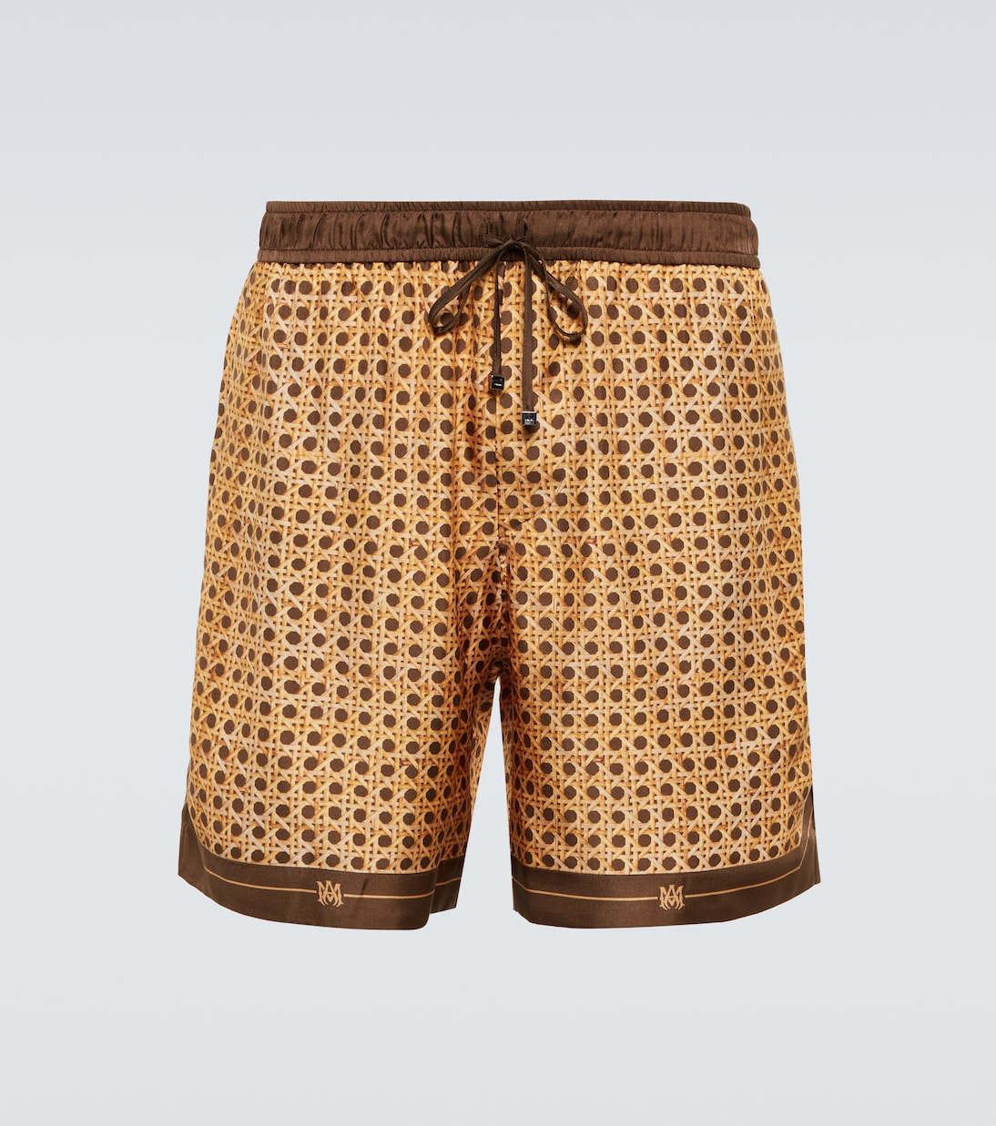 Шелковые шорты с принтом Amiri, коричневый
Шелковые шорты с принтом Amiri, коричневый