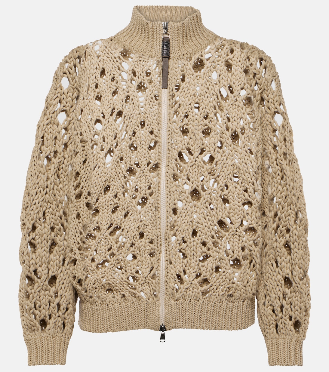 Кардиган из хлопка ажурной вязки Brunello Cucinelli, Camel Chiaro
Кардиган из хлопка ажурной вязки Brunello Cucinelli, Camel Chiaro