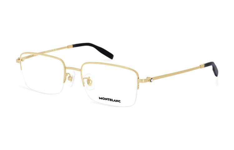 Титан-сплав прямоугольные очки для мужчин золотые MONTBLANC 
Титан-сплав прямоугольные очки для мужчин золотые MONTBLANC