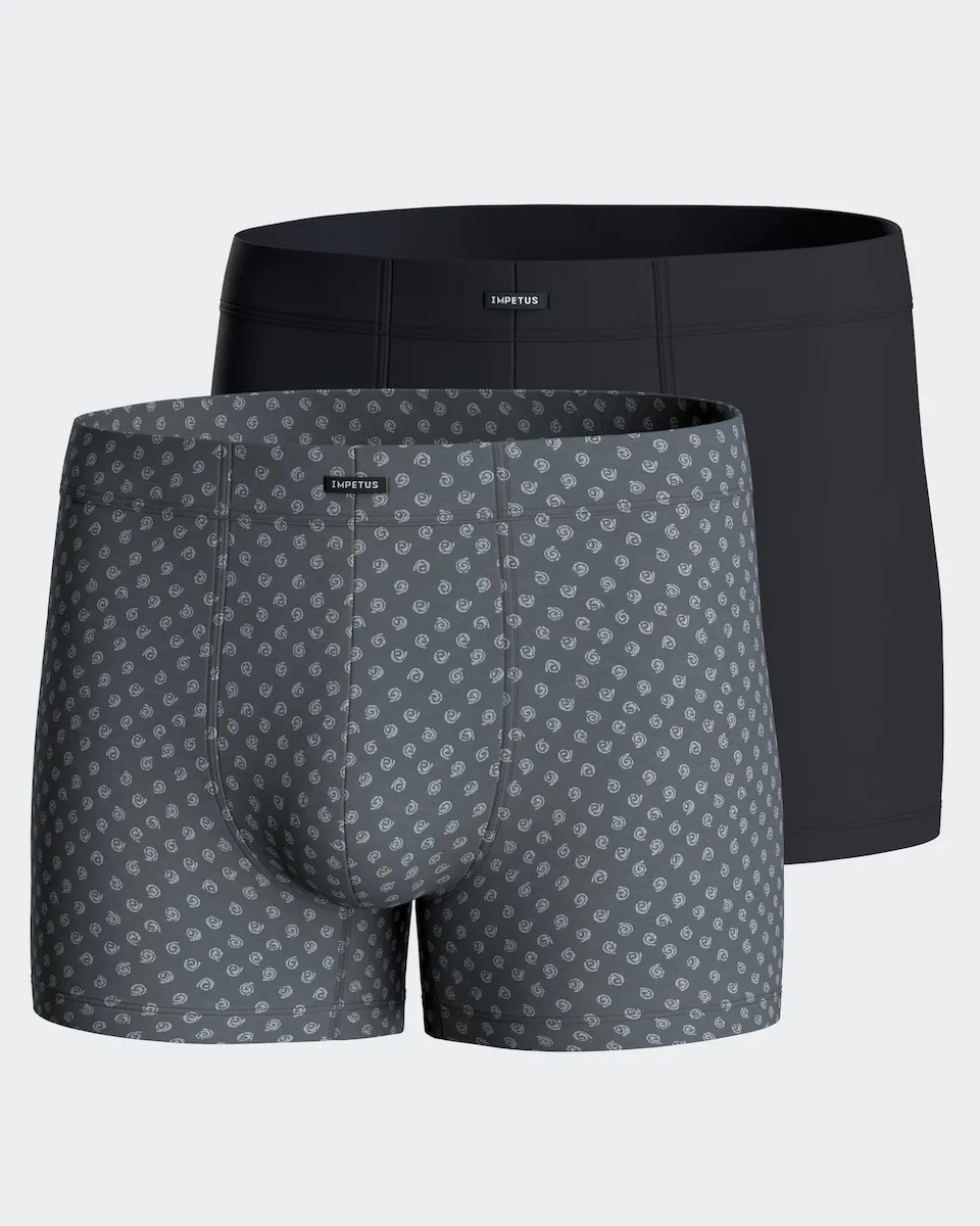 Упаковка из двух мужских трикотажных трусов-боксеров разных цветов Impetus, серый
