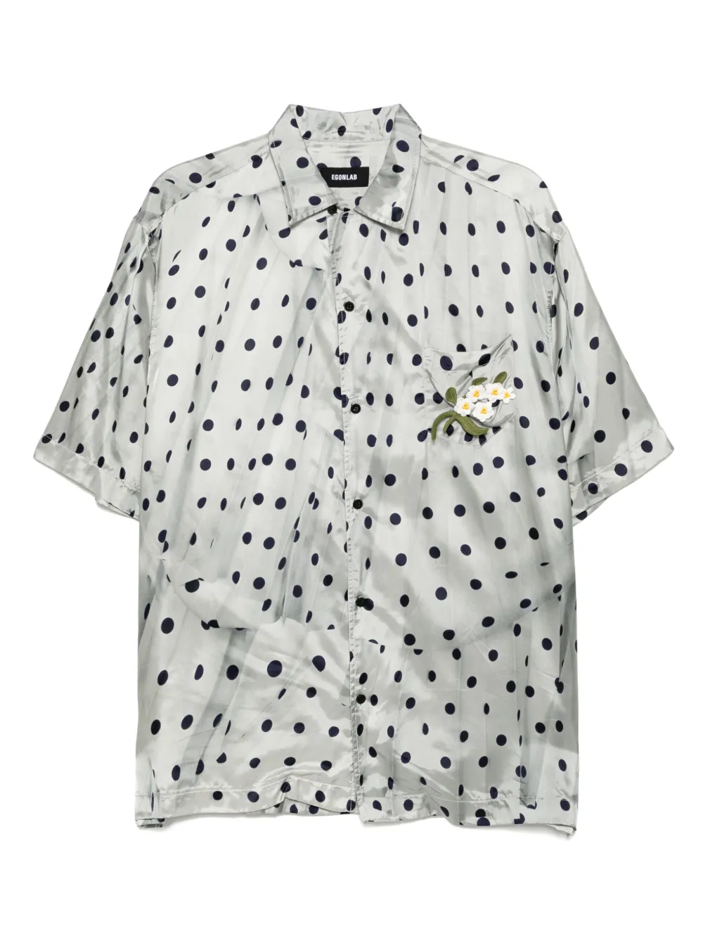 Рубашка в горох EGONlab., зеленый
Рубашка в горох EGONlab., зеленый