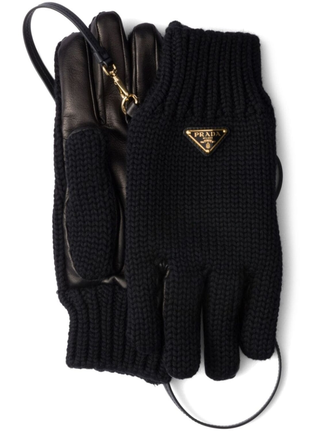 Перчатки с логотипом Prada, черный
Перчатки с логотипом Prada, черный