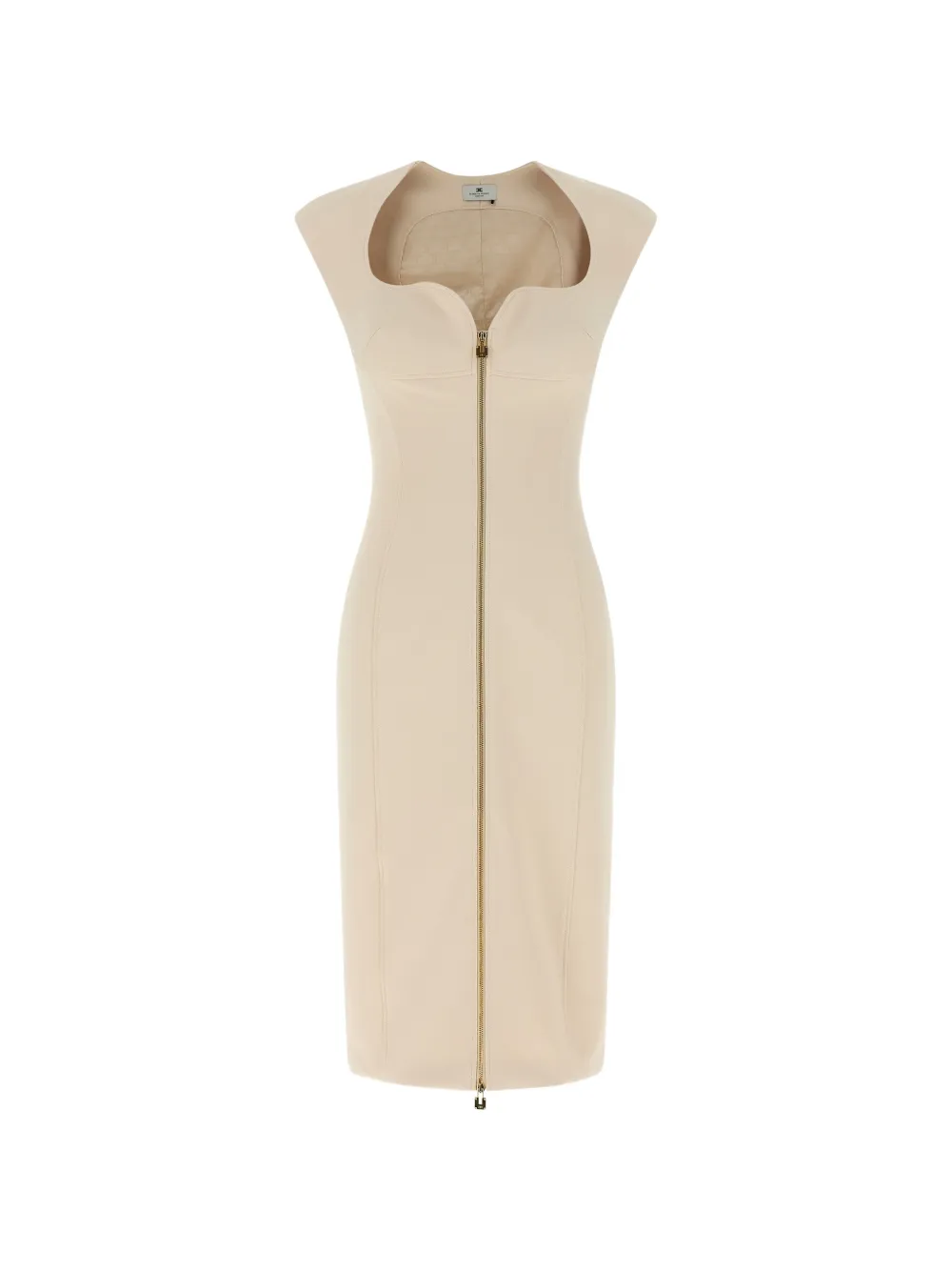 Платье с застежкой-молнией спереди и короткими рукавами-крылышками Elisabetta Franchi, бежевый
Платье с застежкой-молнией спереди и короткими рукавами-крылышками Elisabetta Franchi, бежевый