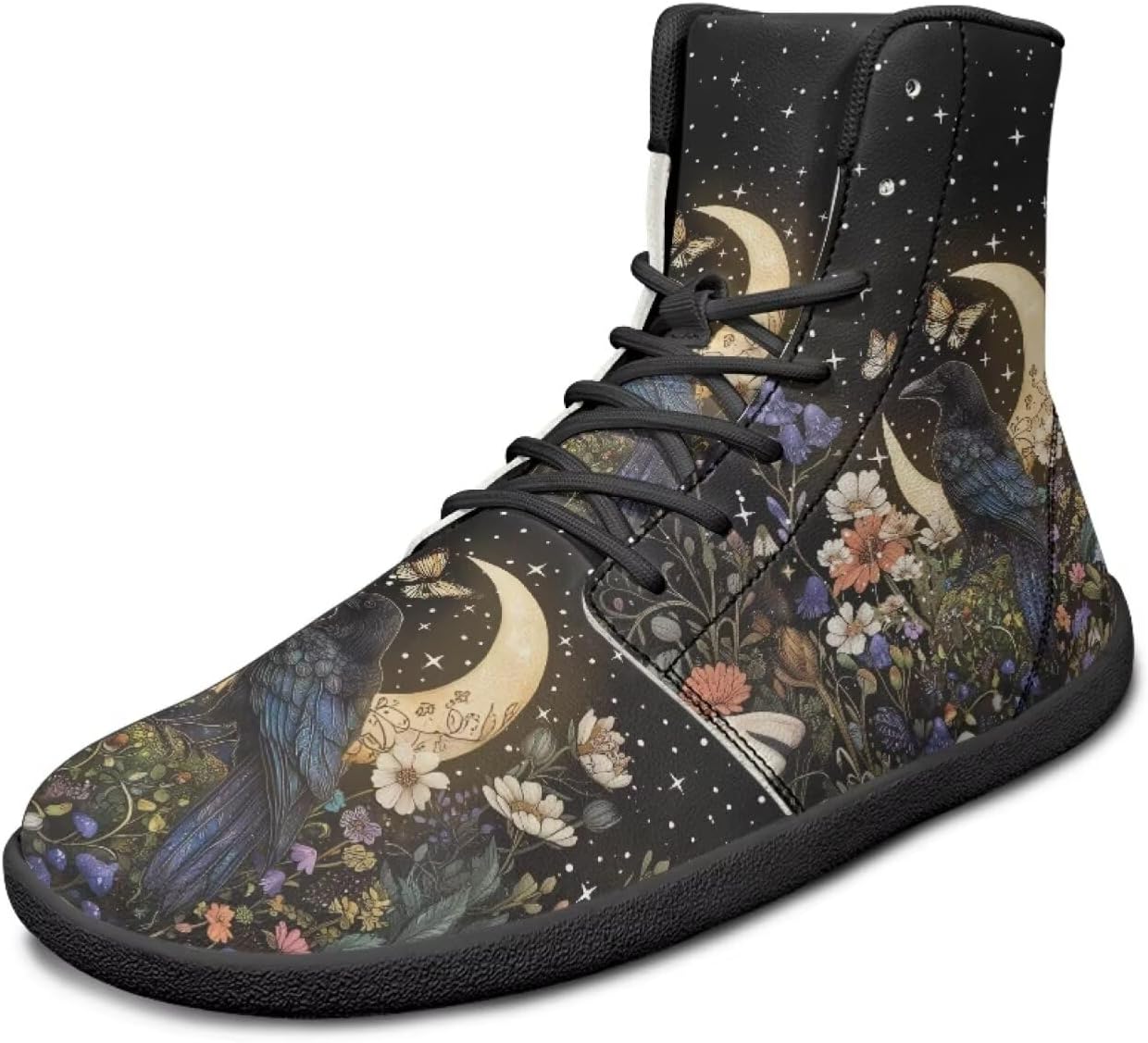 Высокие кроссовки с рисунком птицы, ультралегкие, мужские, с широкой колодкой, ботинки, кроссовки для бега с нулевым перепадом Watdotory, Raven Butterfly Flower Moon Print
Высокие кроссовки с рисунком птицы, ультралегкие, мужские, с широкой колодкой, ботинки, кроссовки для бега с нулевым перепадом Watdotory, Raven Butterfly Flower Moon Print