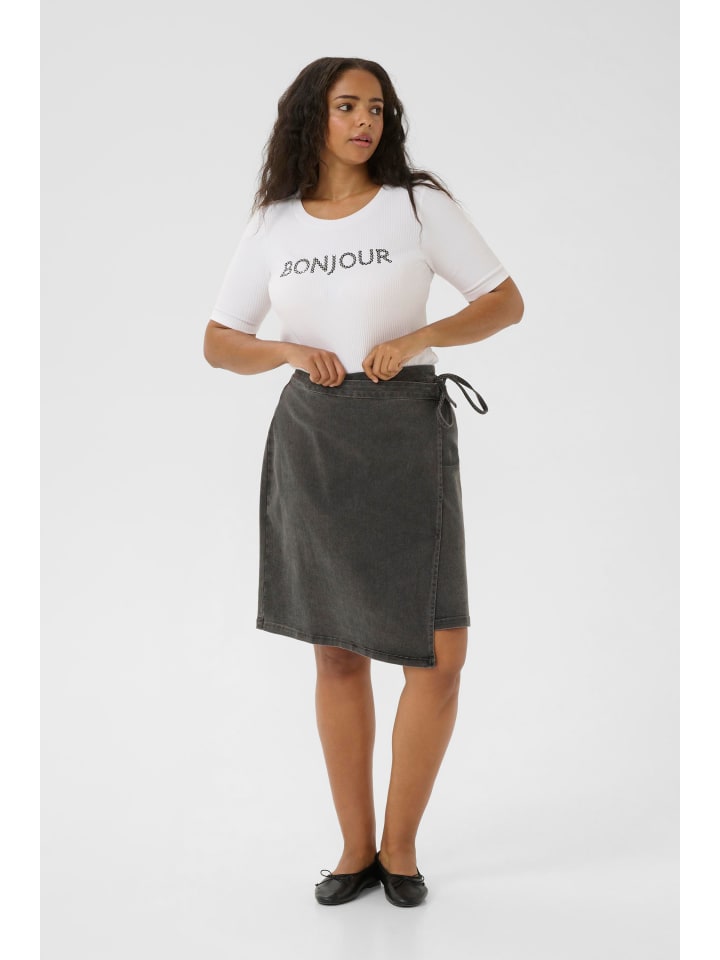 KAFFE curve Джинсовая юбка KCsina, стандартный крой, средний серый цвет
KAFFE curve Джинсовая юбка KCsina, стандартный крой, средний серый цвет