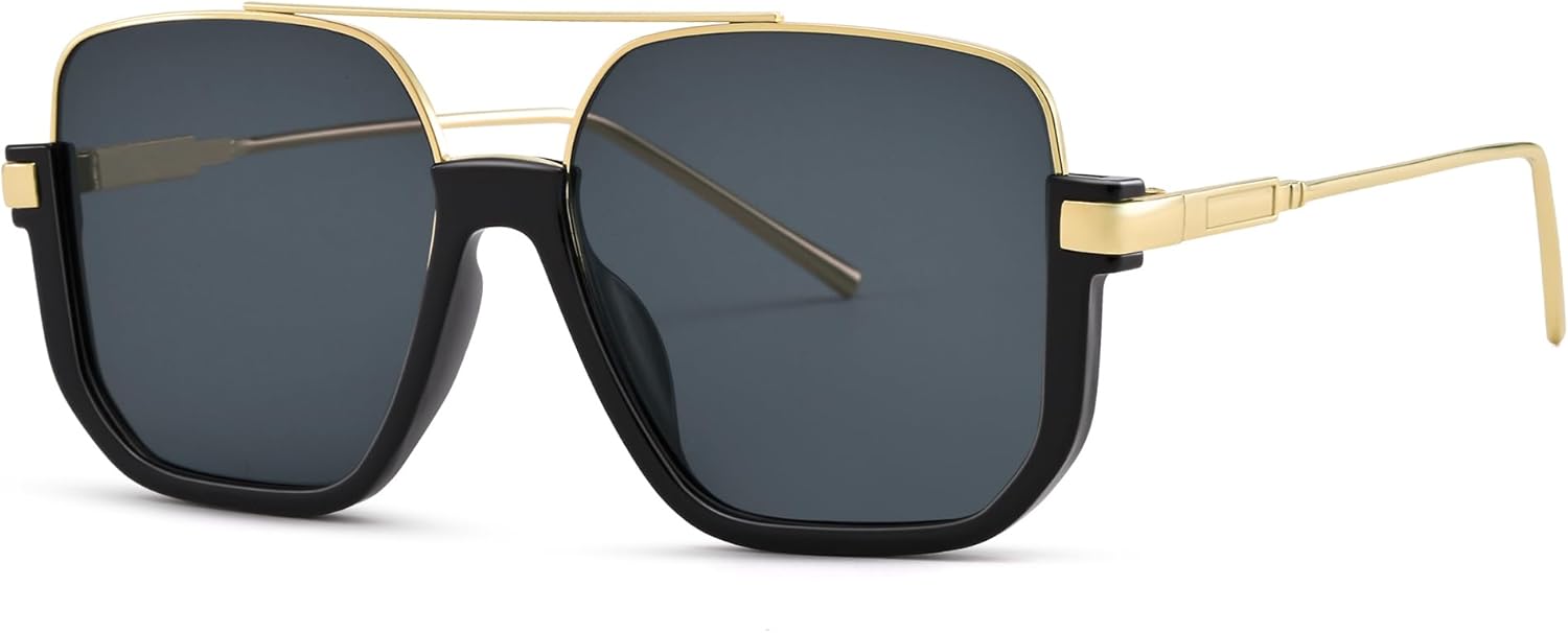 Солнцезащитные очки-авиаторы RAY SOL в стиле ретро, большие, для женщин и мужчин, квадратная форма, двойная перемычка, модные солнцезащитные очки, Gold Frame/Gray Lens
Солнцезащитные очки-авиаторы RAY SOL в стиле ретро, большие, для женщин и мужчин, квадратная форма, двойная перемычка, модные солнцезащитные очки, Gold Frame/Gray Lens