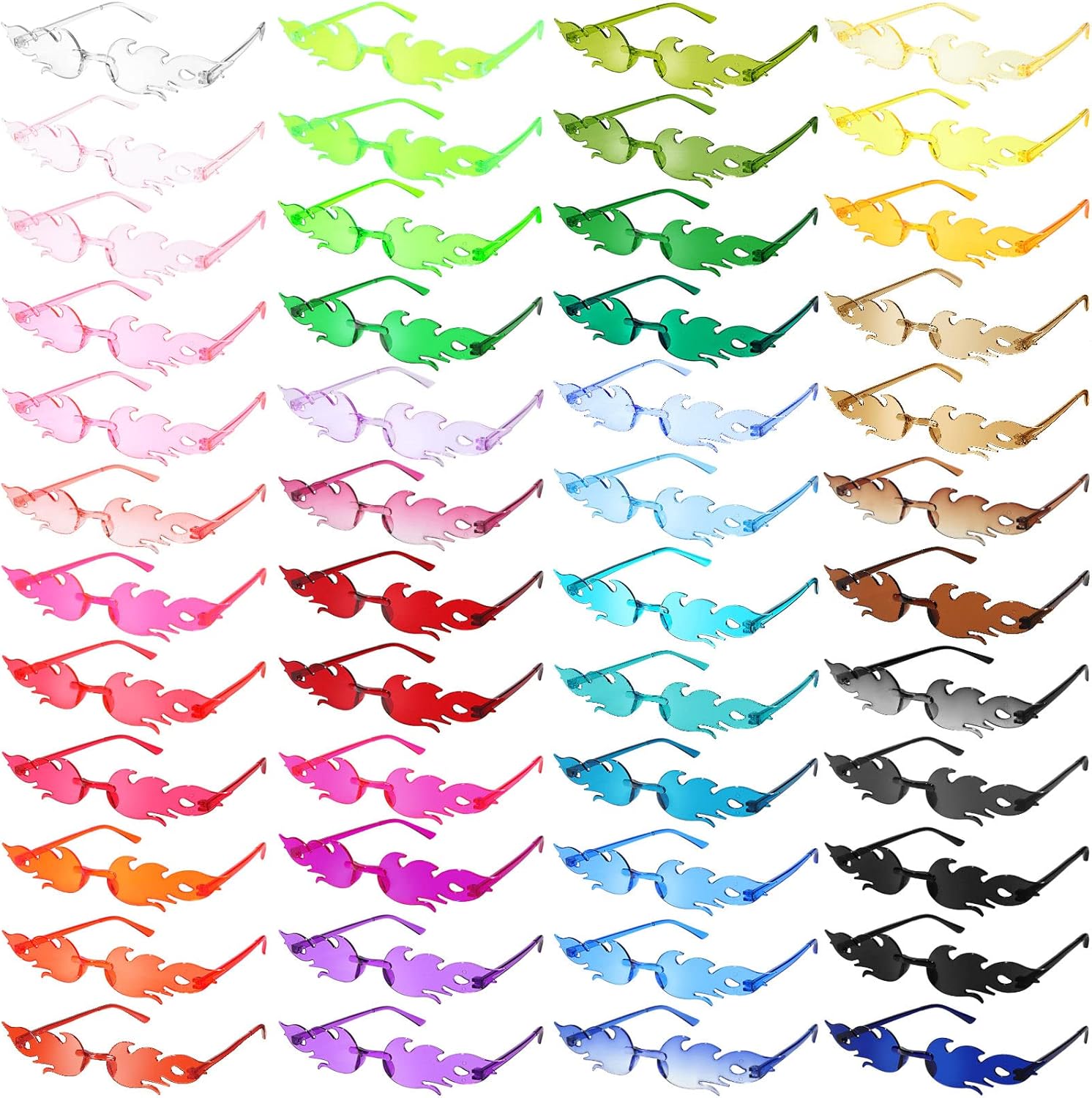 EBOOT 48 пар солнцезащитных очков «Огненное пламя», безободковые очки с рисунком пламени, оригинальные солнцезащитные очки для женщин и мужчин, для свадьбы, дня рождения, вечеринки, Assorted Color
EBOOT 48 пар солнцезащитных очков «Огненное пламя», безободковые очки с рисунком пламени, оригинальные солнцезащитные очки для женщин и мужчин, для свадьбы, дня рождения, вечеринки, Assorted Color